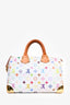 Louis Vuitton White Multicolour Speedy Top Handle