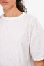 Dior Homme White Terry Cloth Oblique T-Shirt Size L