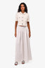 Uncle Studios White Pleated Maxi Skirt Size XS