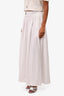 Uncle Studios White Pleated Maxi Skirt Size XS