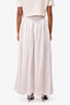 Uncle Studios White Pleated Maxi Skirt Size XS