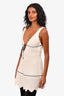 For Love & Lemons Cream Knit Sleeveless Tie Detail Mini Dress Size XS