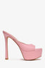 Stuart Weitzman Pink Leather Platform Heels Size 7.5