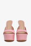 Stuart Weitzman Pink Leather Platform Heels Size 7.5