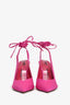 The Attico Pink Fabric Pointed Toe Strappy Heels Size 37.5 (As Is)