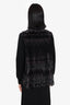 Sacai Black/Purple Velvet Pleated Knit Cardigan Size 2