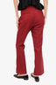 Helmut Lang Red/Black Houndstooth Wide Leg Pants Size 8