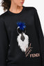 Fendi Black 'Karl Lovers' Sweater Size 44