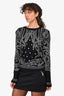 Hermès Black/White Patterned Brides De Gala Sweater Size 38