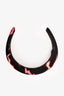 Prada Black/Pink Lightning Bolt Printed Fabric Headband