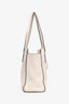 Prada White Pebbled Leather Logo Tote