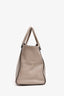 Prada Grey Leather Contrast Stitch Twin Pocket Tote With Strap