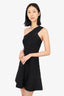 Herve Leger Black One-Shoulder Badage Dress Size M