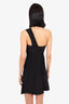 Herve Leger Black One-Shoulder Badage Dress Size M