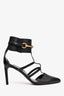 Gucci Black Leather T-Strap Horsebit Cuff Heels Size 39 (As Is)