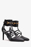 Gucci Black Leather T-Strap Horsebit Cuff Heels Size 39 (As Is)