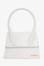 Jacquemus White Leather Les Classiques 'Le grand Chiquito' Bag