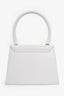 Jacquemus White Leather Les Classiques 'Le grand Chiquito' Bag