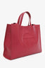 Telfar Red Faux Leather Medium Shopping Tote