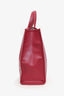 Telfar Red Faux Leather Medium Shopping Tote