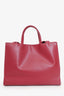 Telfar Red Faux Leather Medium Shopping Tote