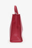 Telfar Red Faux Leather Medium Shopping Tote