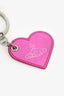 Vivienne Westwood Pink Leather Heart Key Chain