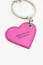 Vivienne Westwood Pink Leather Heart Key Chain