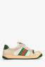 Gucci Beige/Web Distressed 'Screener' Sneakers Size 37