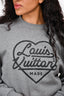 Louis Vuitton Grey Heart Logo Sweatshirt Size S Mens