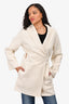 Hermès Cream Cashmere Wrap Coat Size 36