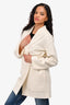 Hermès Cream Cashmere Wrap Coat Size 36