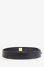 Pre-Loved Chanel™ Black Leather Gold Hardware Closure Chain Link Belt Size 70/28