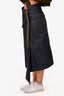 Sacai Medium Wash Wool/Denim Asymmetrical Midi Skirt Size 2