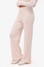 L'Academie Baby Pink Ribbed Wide Leg Pants Size M