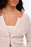 L'Academie Baby Pink Ribbed Cardigan Size S