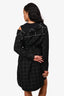 Maje Black Checked Asymmetrical Dress Size 3