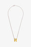 Hermès Silver Tone/Yellow Enamel Pop H Necklace