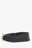 Gucci Black Leather Bamboo Accent Wide Waist Belt