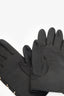 Gucci Black Lambskin Leather Striped GG Gloves Size L