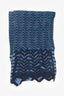 Missoni Black/Blue Wool Chevron Scarf