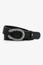 Gucci Black Leather Embellished Waist Belt Size 65