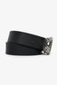 Gucci Black Leather Embellished Waist Belt Size 65