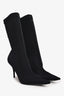 Balenciaga Black Jersey Knife Heeled Boots Size 40