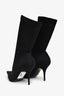 Balenciaga Black Jersey Knife Heeled Boots Size 40