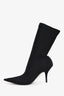 Balenciaga Black Jersey Knife Heeled Boots Size 40