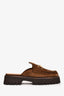 Gucci Brown Suede Horsebit 'Sylke' Mules Size 39.5