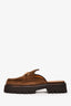 Gucci Brown Suede Horsebit 'Sylke' Mules Size 39.5