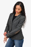 The Weekend Max Mara Grey/Black Tweed Blazer Size 0