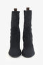 Louis Vuitton Black Monogram Embroidered Sock Boots Size 38.5